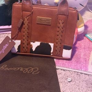 Wrangler Tan and Black Women's Satchel